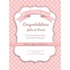 Hampers and Gifts to the UK - Send the Personalised Baby Girl Gingham Wine Gift 
